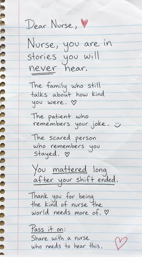 Dear Nurse Letter